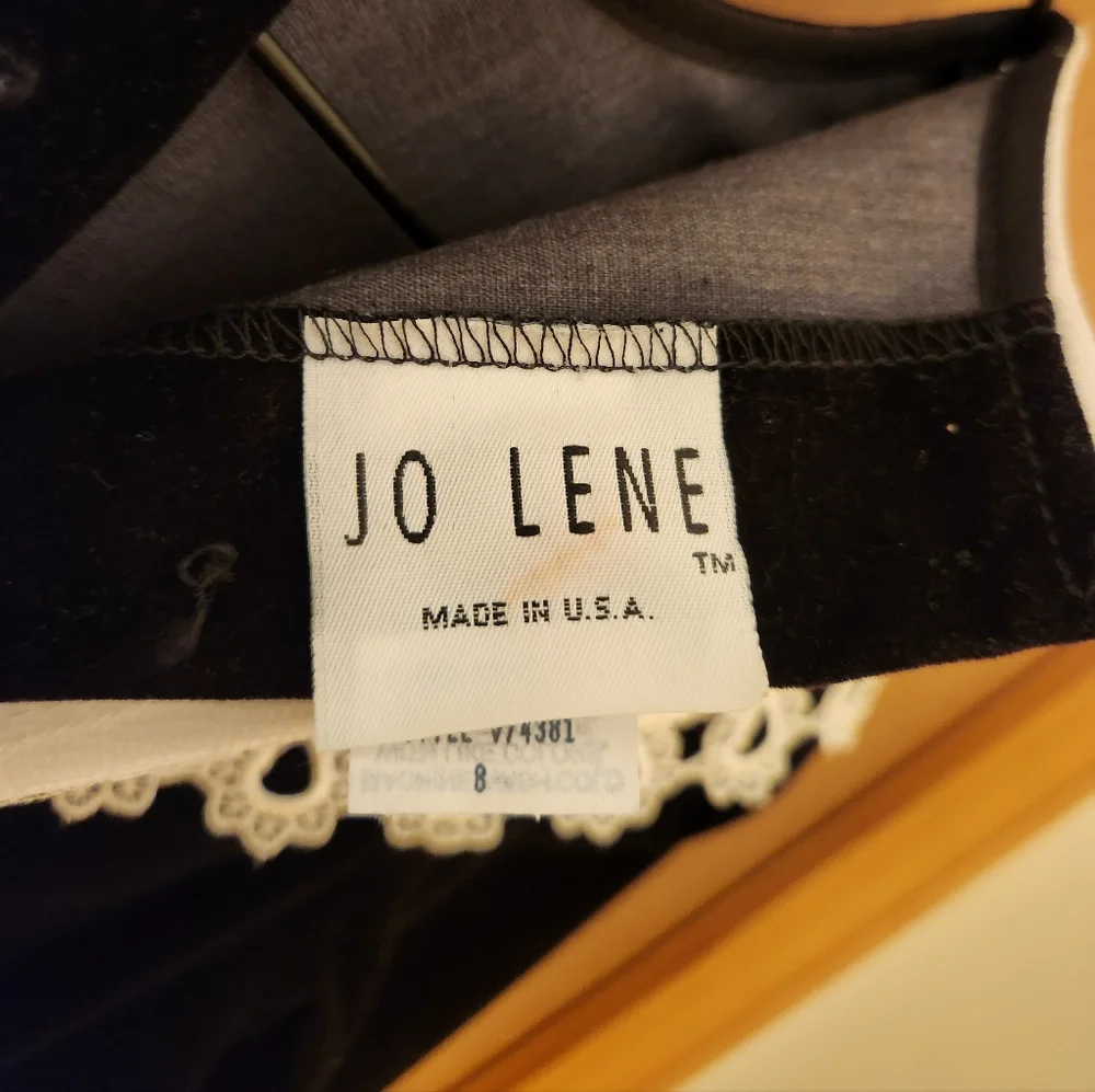 Black Velvet GIRLS Size 8 DRESS - JO LENE BRAND - Picture 9 of 16